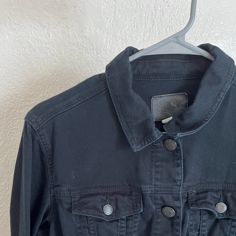 american eagle / denim jacket / black